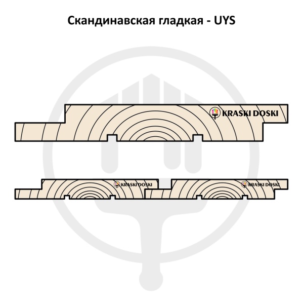 Скандинавская гладкая доска UYS окрашенная 20*145*6000мм Воск / Лак Шлифованная Хвоя АВ